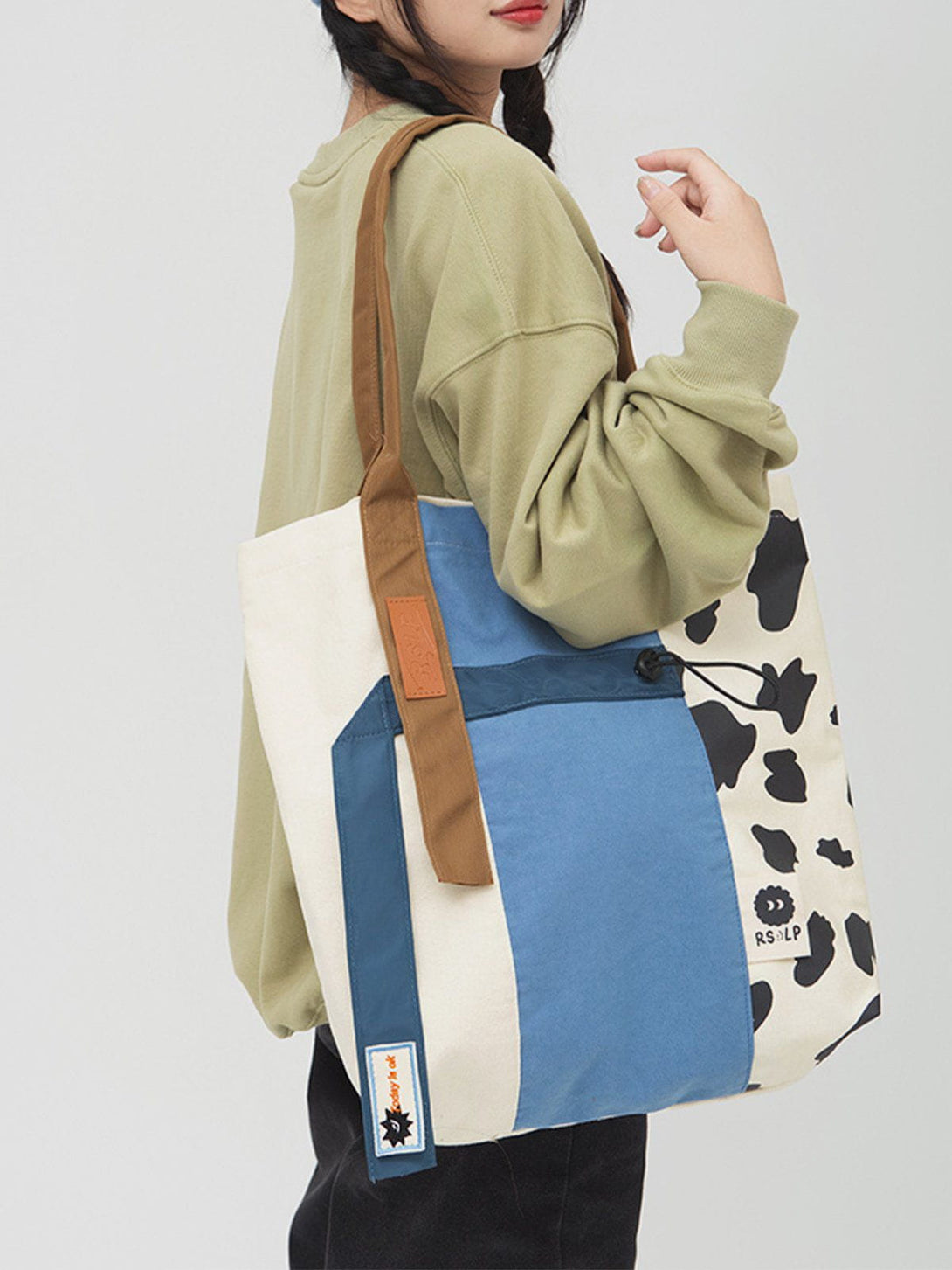 AlanBalen® - Patchwork Cow Pattern Tote Bag AlanBalen