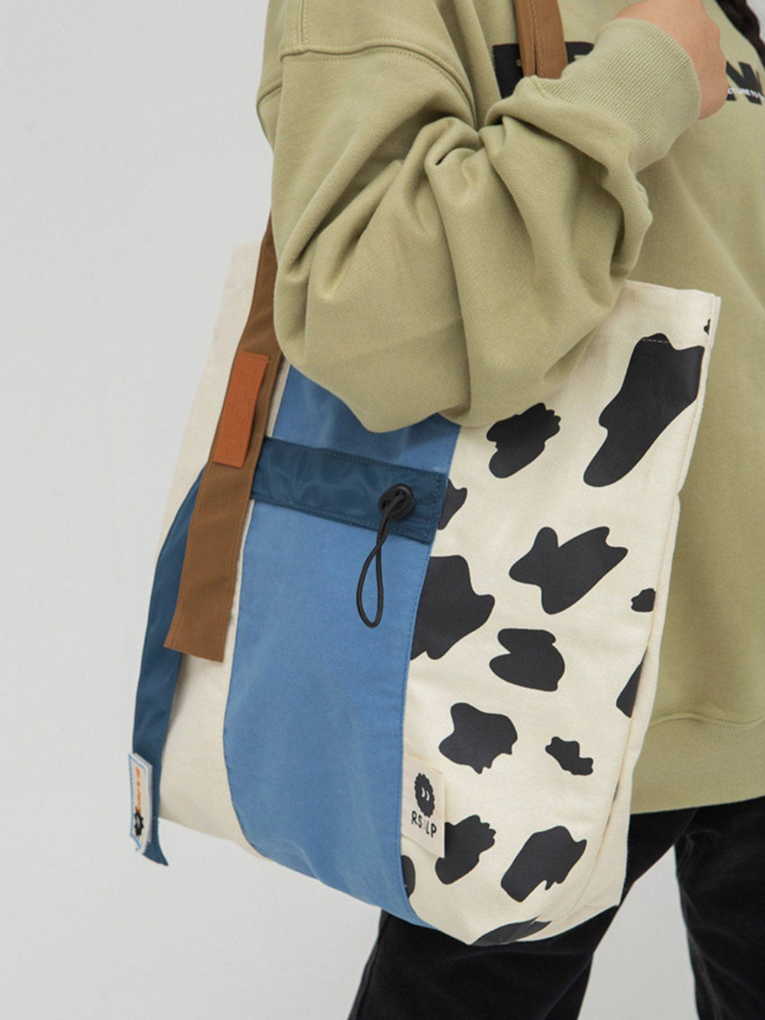 AlanBalen® - Patchwork Cow Pattern Tote Bag AlanBalen