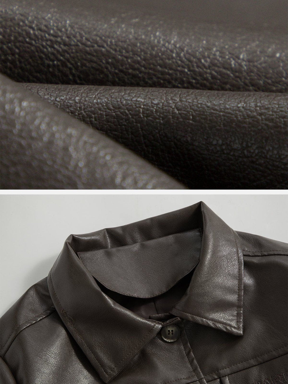 AlanBalen® - Patchwork Crop Pu Leather Jacket AlanBalen