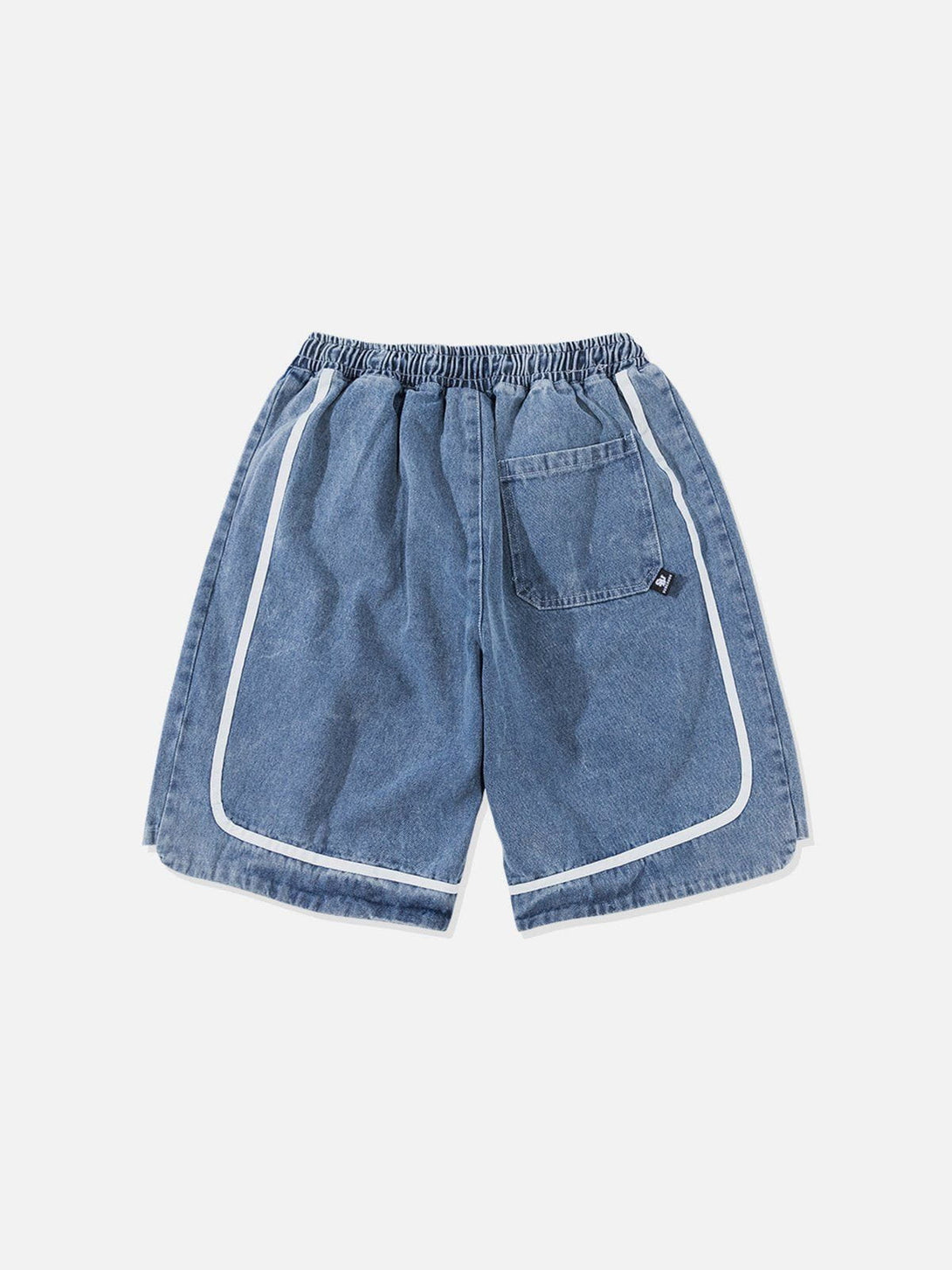 AlanBalen® - Patchwork Letter Denim Shorts AlanBalen