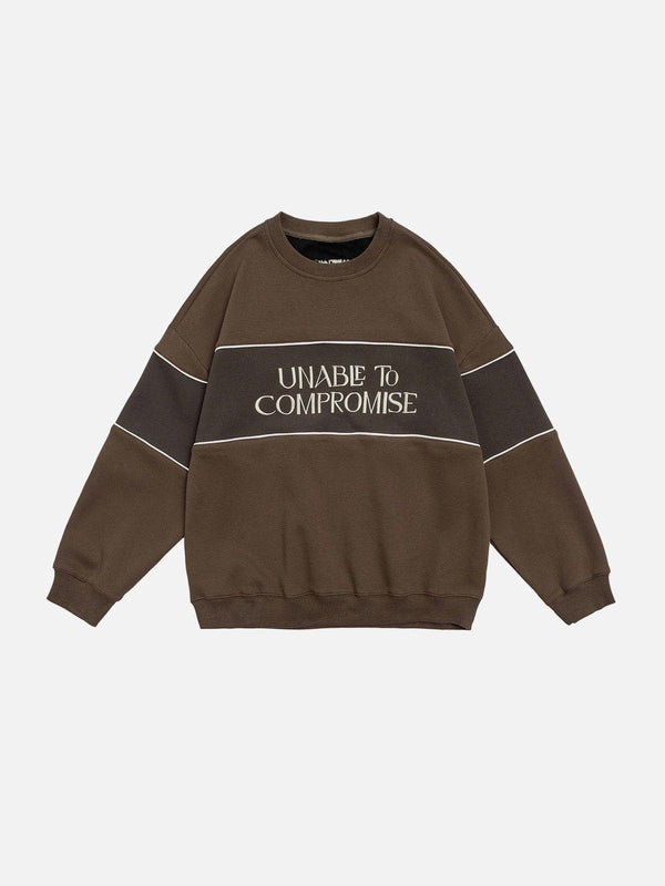 AlanBalen® - Patchwork Lettered Sweatshirt AlanBalen