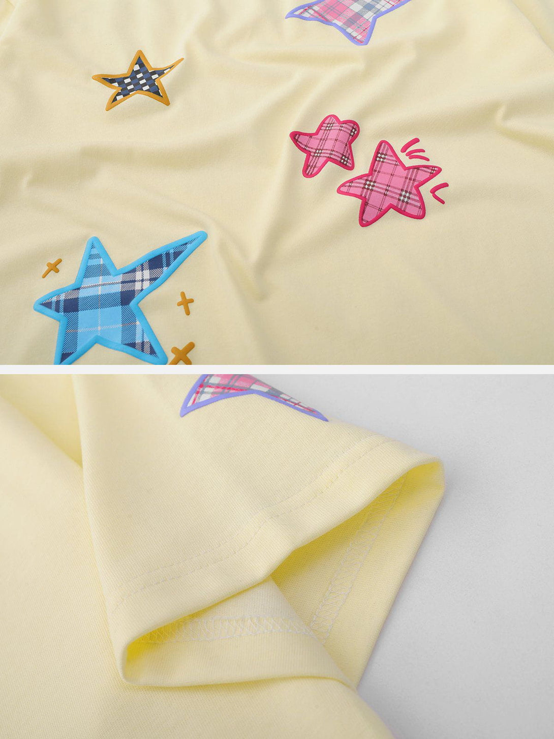 AlanBalen® - Plaid Applique Star Tee AlanBalen