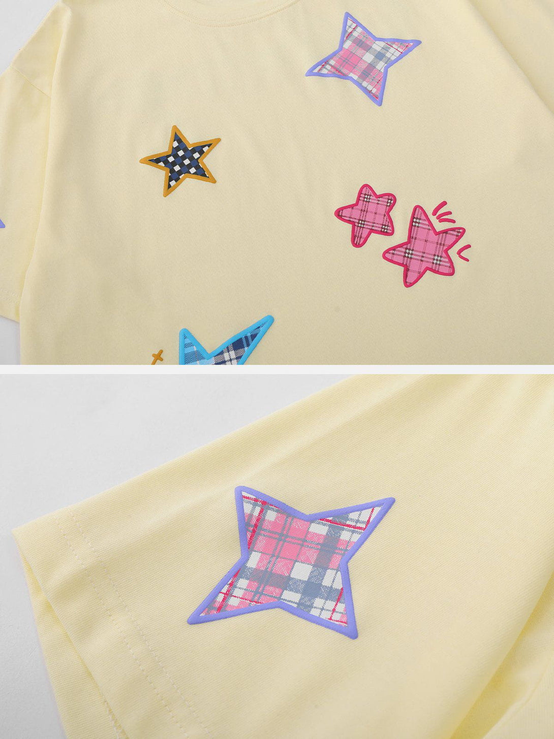 AlanBalen® - Plaid Applique Star Tee AlanBalen