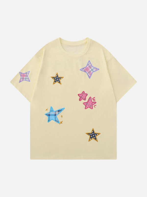 AlanBalen® - Plaid Applique Star Tee AlanBalen