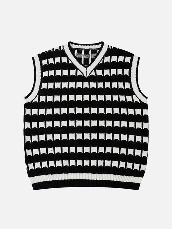 AlanBalen® - Plaid Stripe Sweater Vest AlanBalen