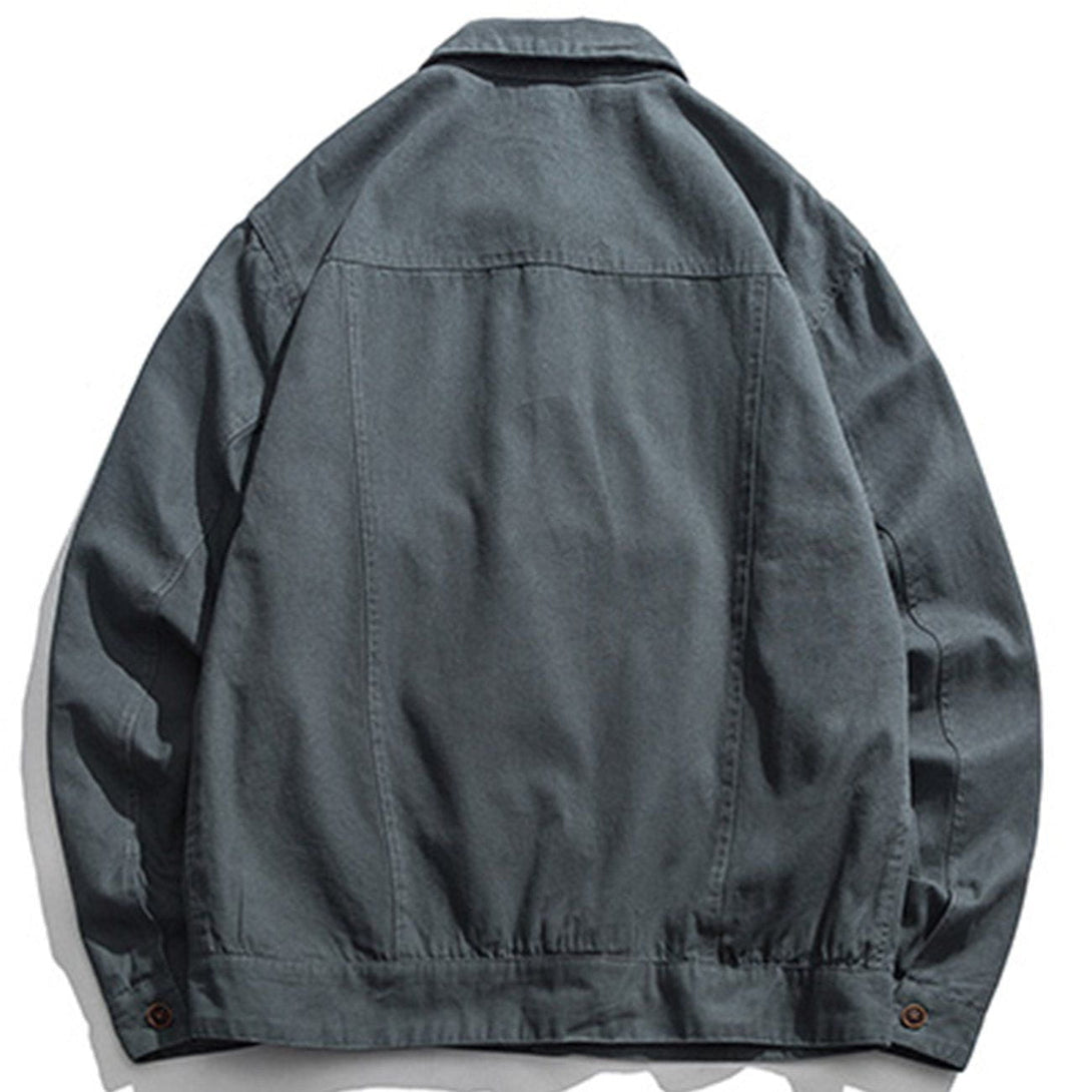 AlanBalen® - Plain Washed Cargo Jacket AlanBalen