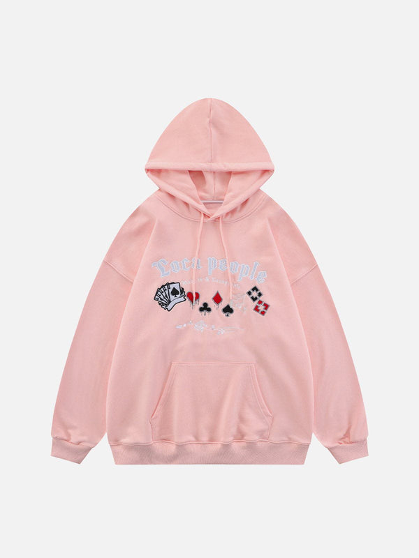 AlanBalen® - Playing Cards Embroidered Hoodie AlanBalen