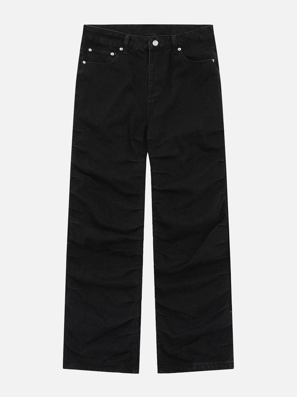 AlanBalen® - Pleated Laminated Design Jeans AlanBalen