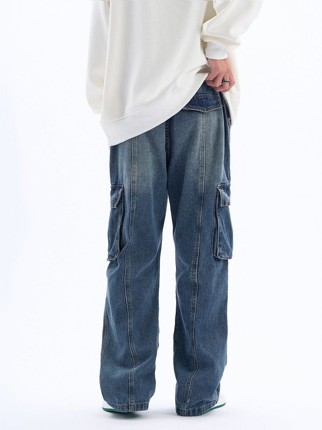 AlanBalen® - Pleats Multi-Pocket Jeans AlanBalen