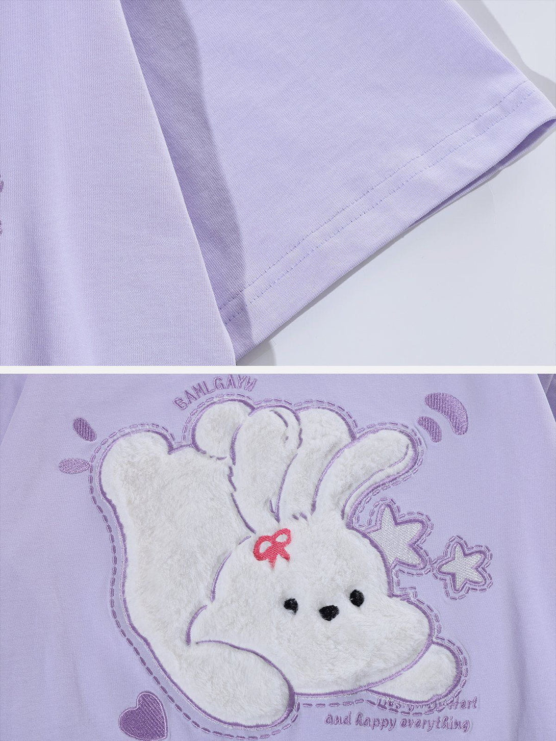 AlanBalen® - Plush Rabbit Embroidery Tee AlanBalen