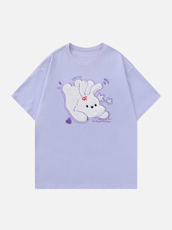 AlanBalen® - Plush Rabbit Embroidery Tee AlanBalen