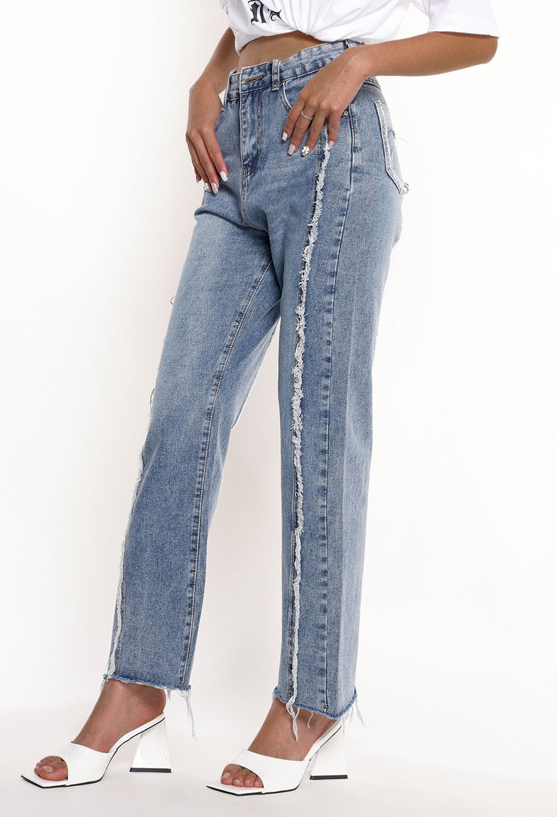 AlanBalen® - Pocket Frayed Jeans AlanBalen