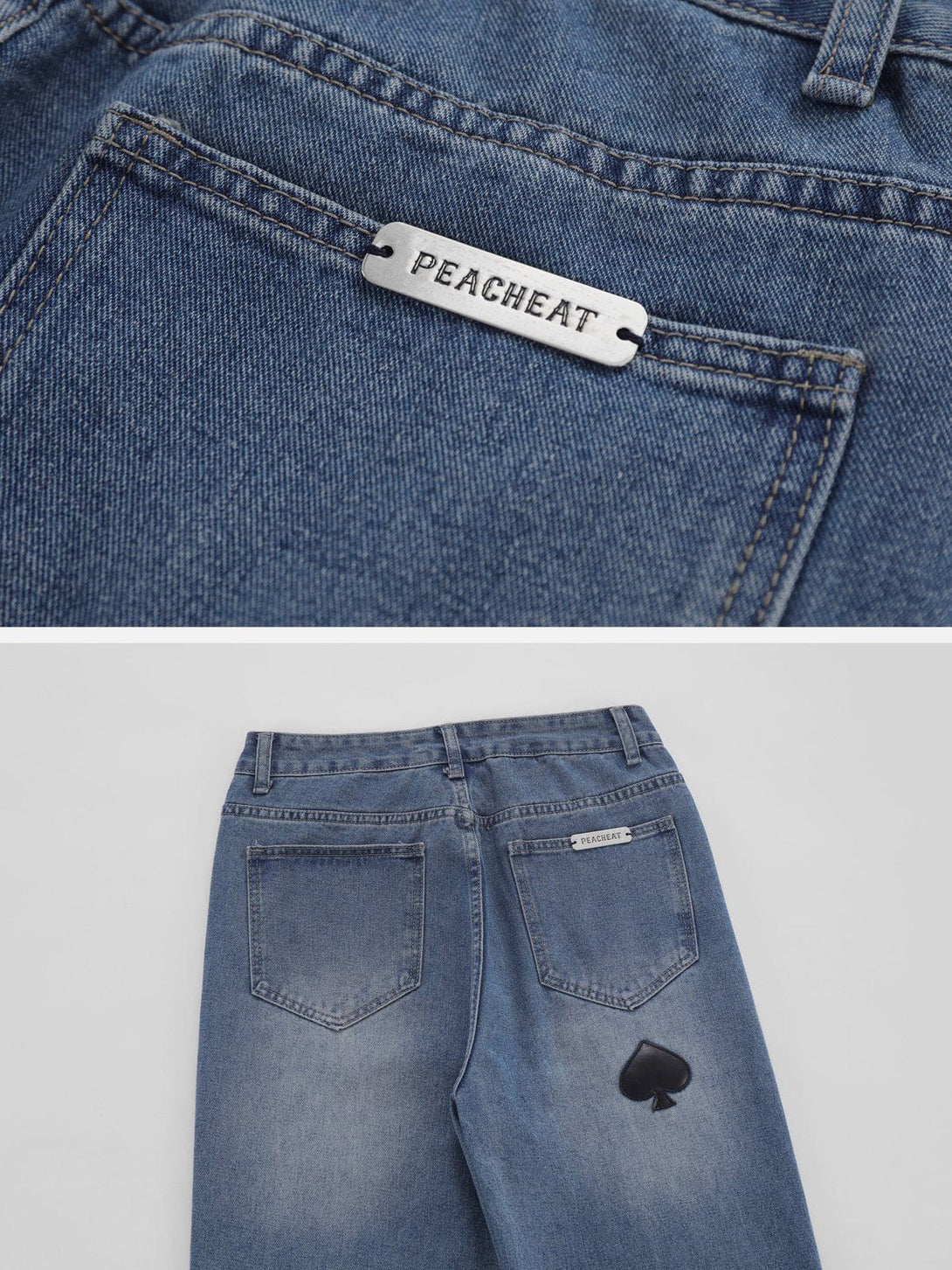 AlanBalen® - Poker Patch Embroidered Jeans AlanBalen