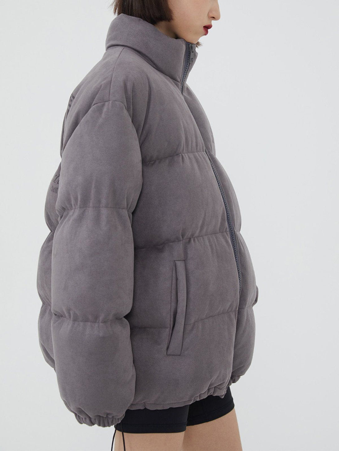 AlanBalen® - Print Suede Winter Coat AlanBalen