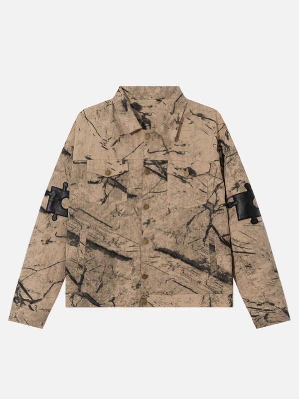 AlanBalen® - Puzzle Appliqué Distressed Jacket AlanBalen