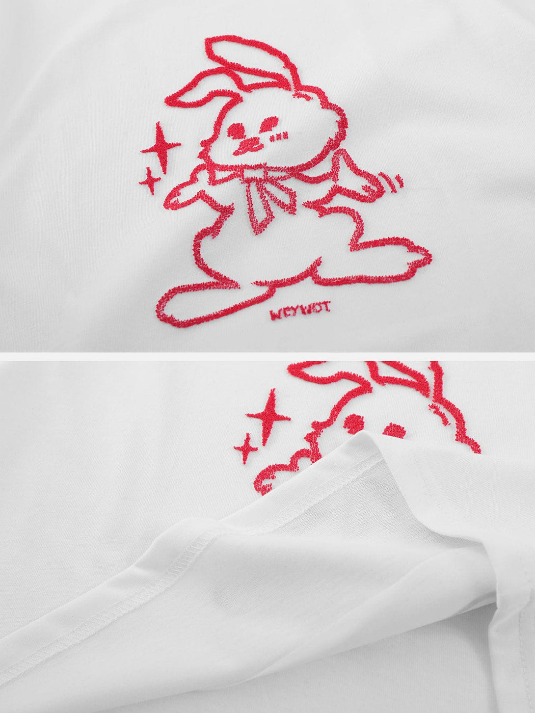 AlanBalen® - Rabbit Embroidery Tee AlanBalen