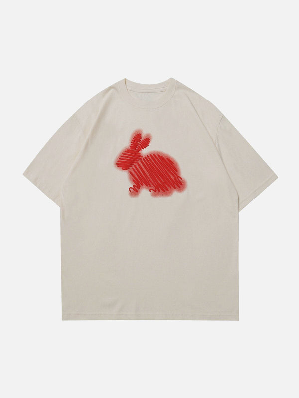 AlanBalen® - Rabbit Inkjet Print Tee AlanBalen