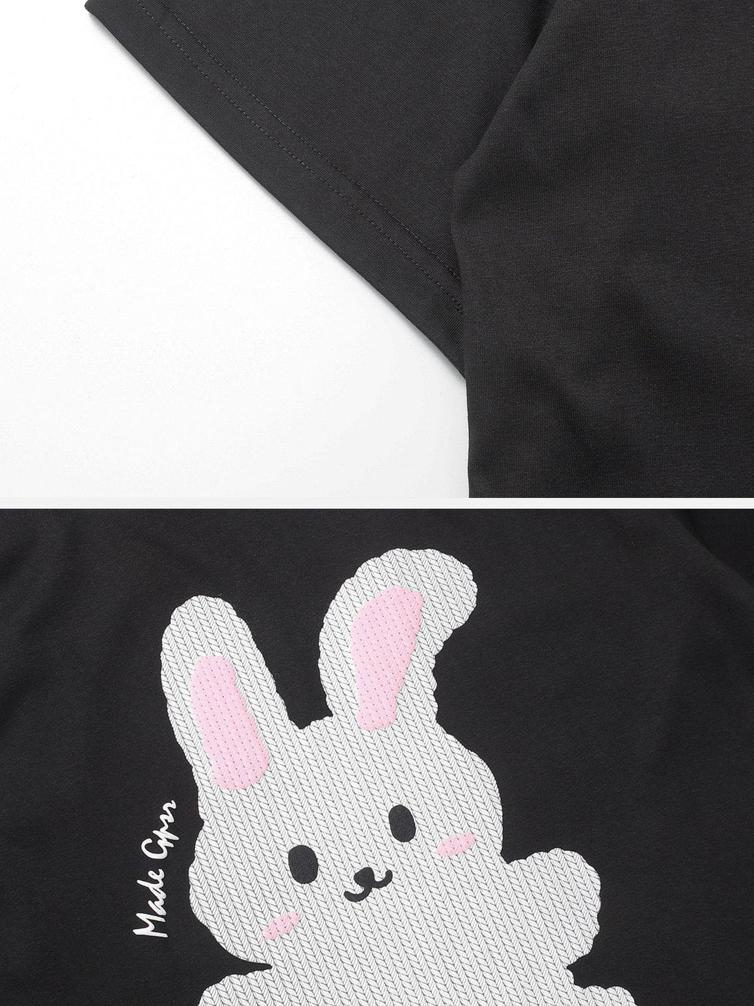 AlanBalen® - Rabbit Print Patchwork Tee AlanBalen