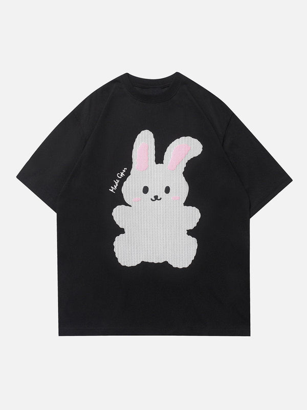 AlanBalen® - Rabbit Print Patchwork Tee AlanBalen