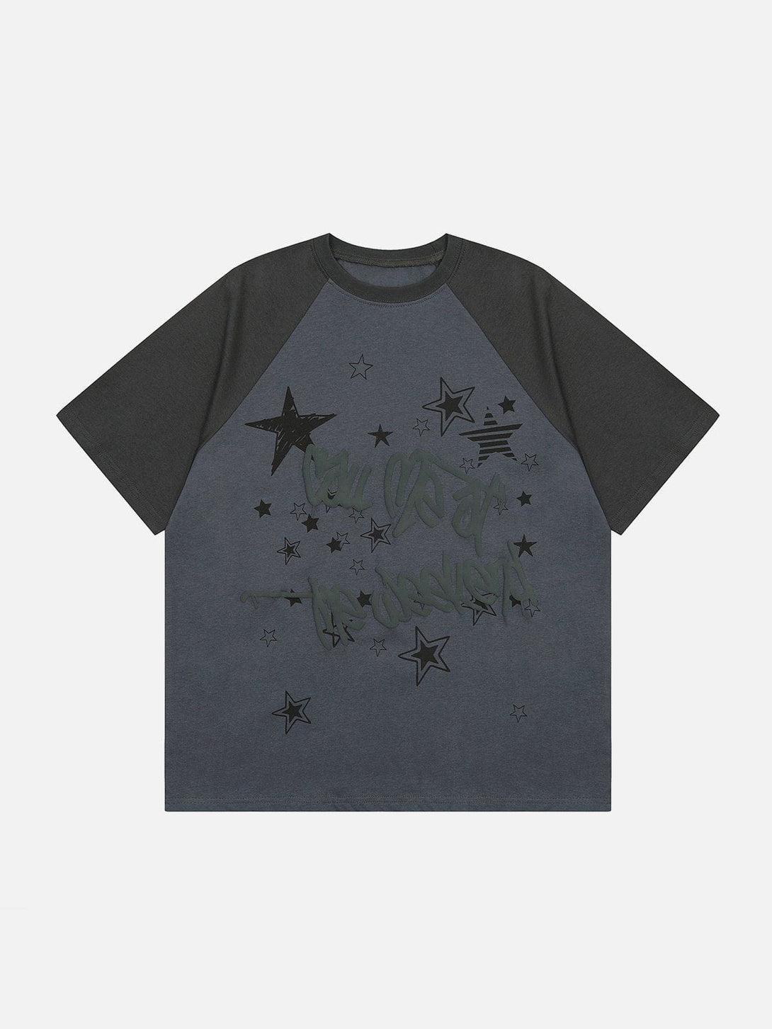 AlanBalen® - Raglan Stars Graffiti Print Tee AlanBalen