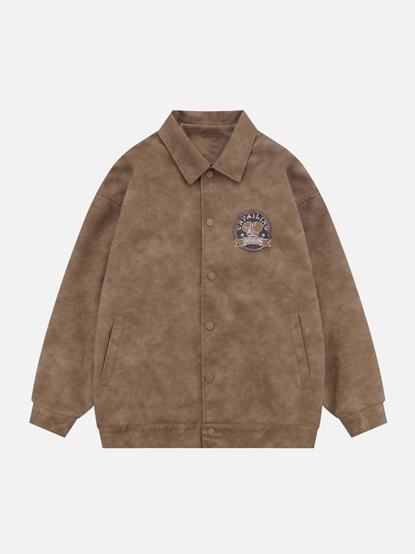 AlanBalen® - Raw Edge Embroidery Suede Jackets AlanBalen