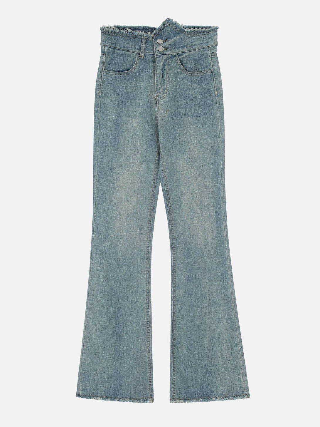 AlanBalen® - Raw Edged High Rise Flared Jeans AlanBalen