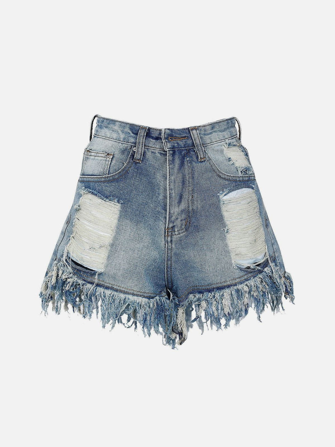 AlanBalen® - Raw Ripped Denim Shorts AlanBalen