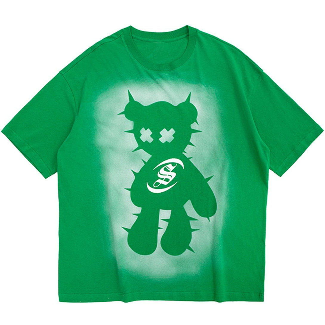 AlanBalen® - Reflective Bear Graphic Tee AlanBalen