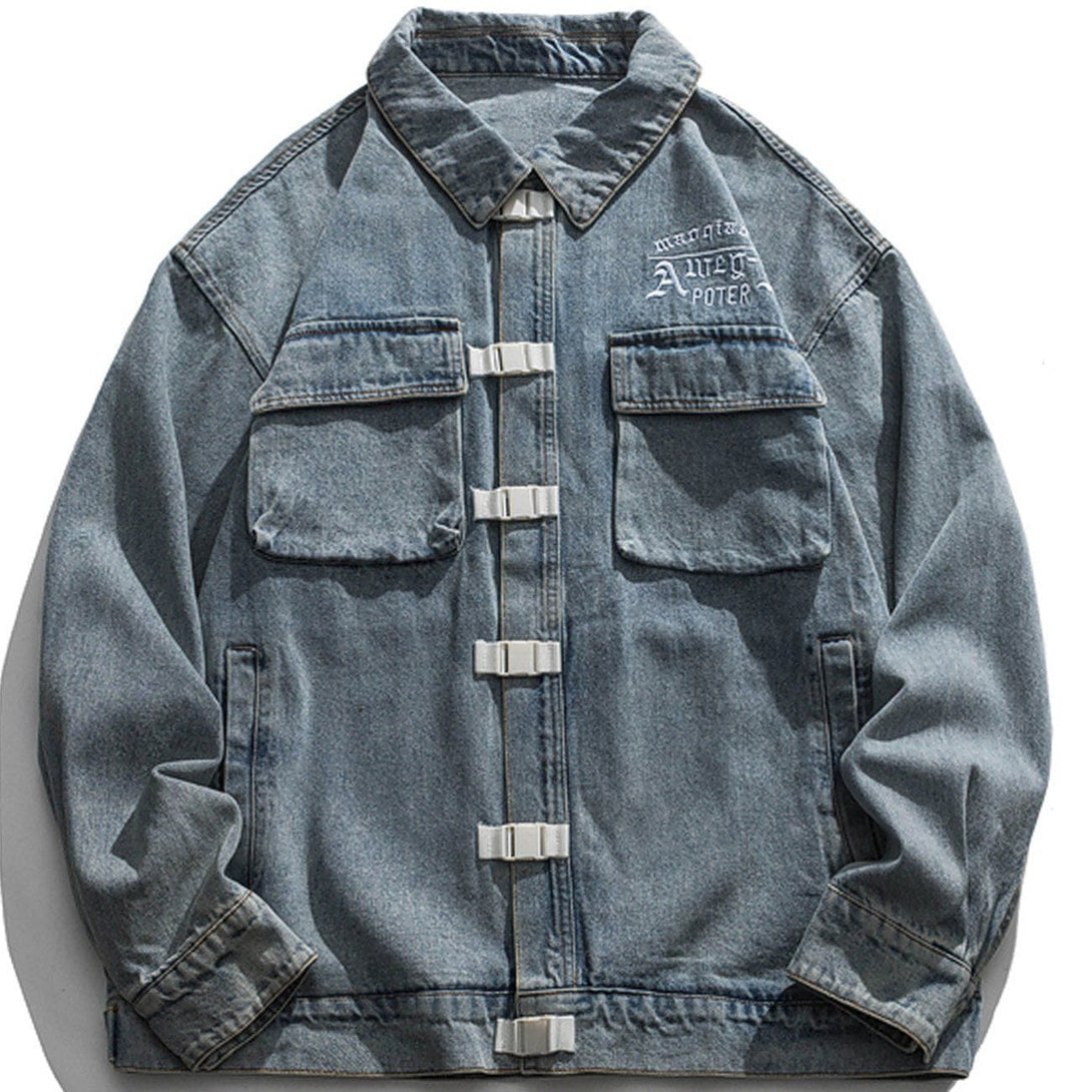 AlanBalen® - Retro Pocket Denim Jacket AlanBalen