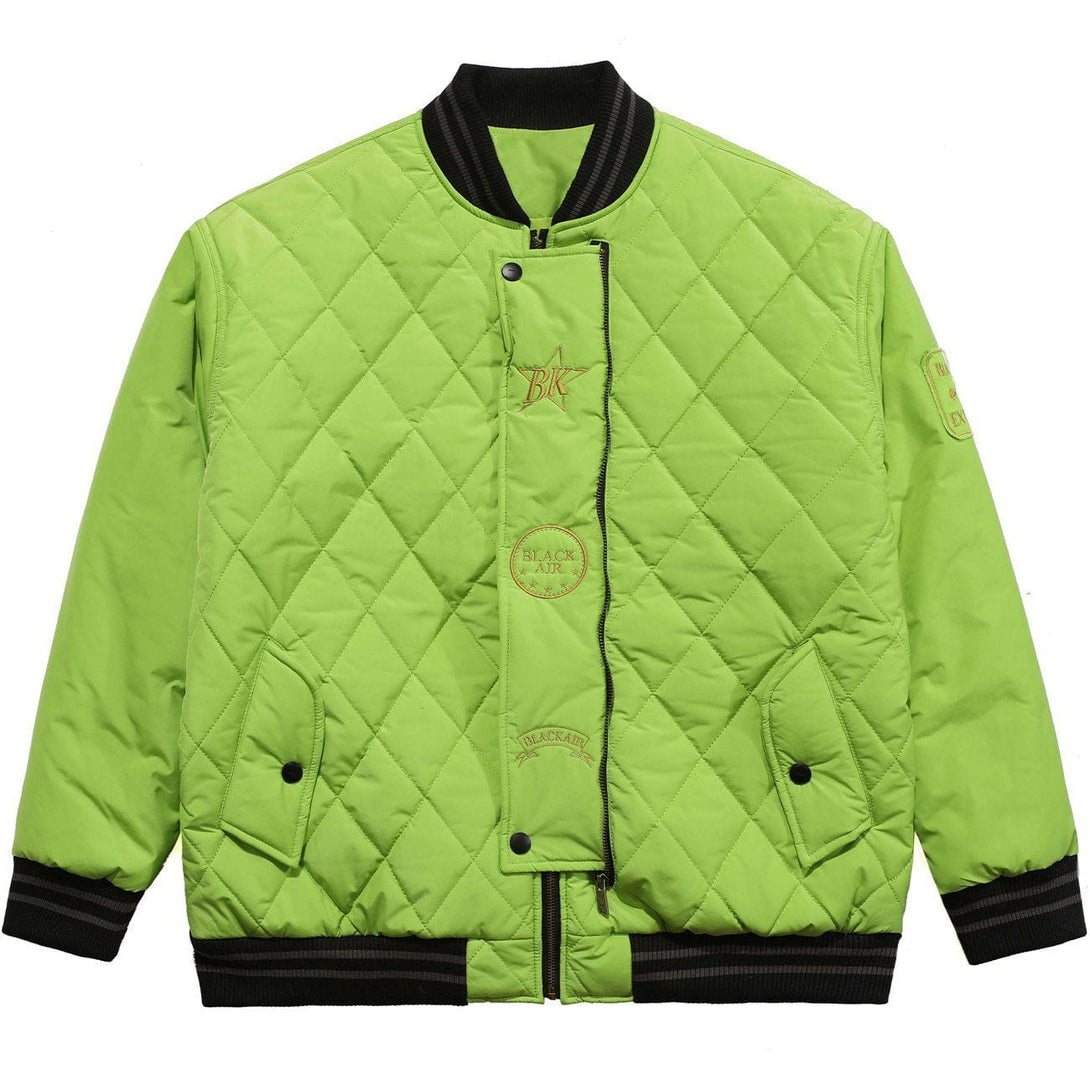 AlanBalen® - Rhombus Embroidered Winter Coat AlanBalen