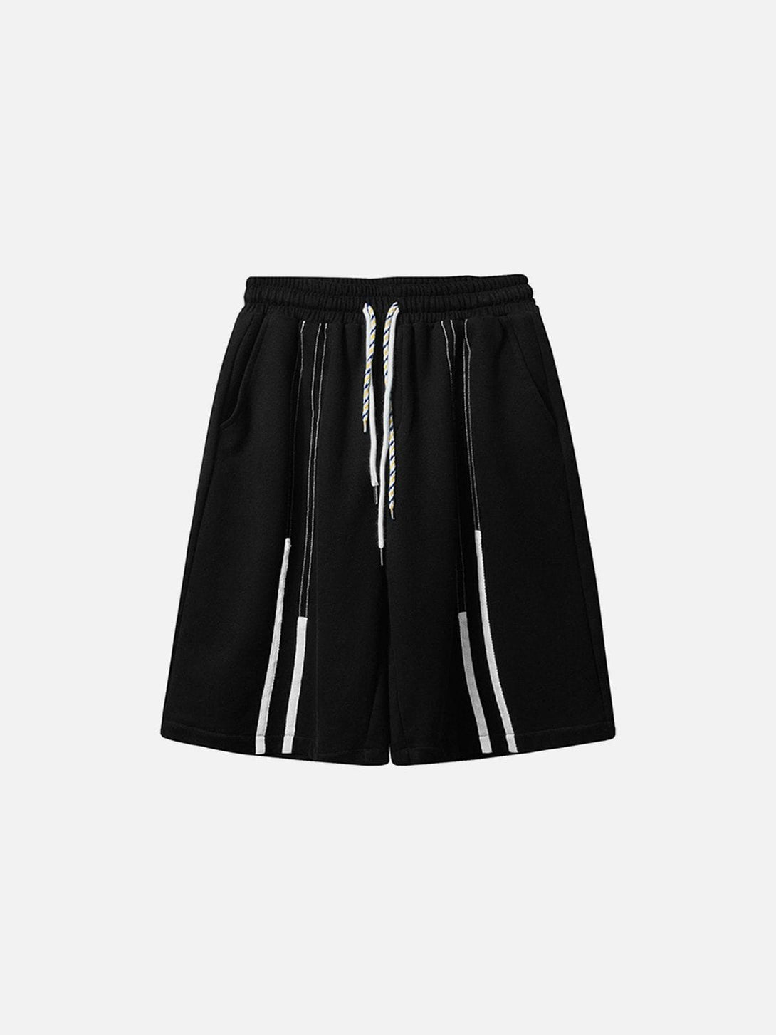 AlanBalen® - Ribbon Stripe Print Shorts AlanBalen