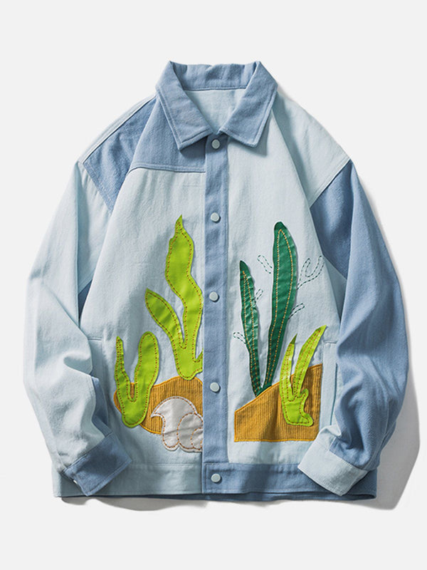 AlanBalen® - Seagrass Patch Retro Patchwork Jacket AlanBalen