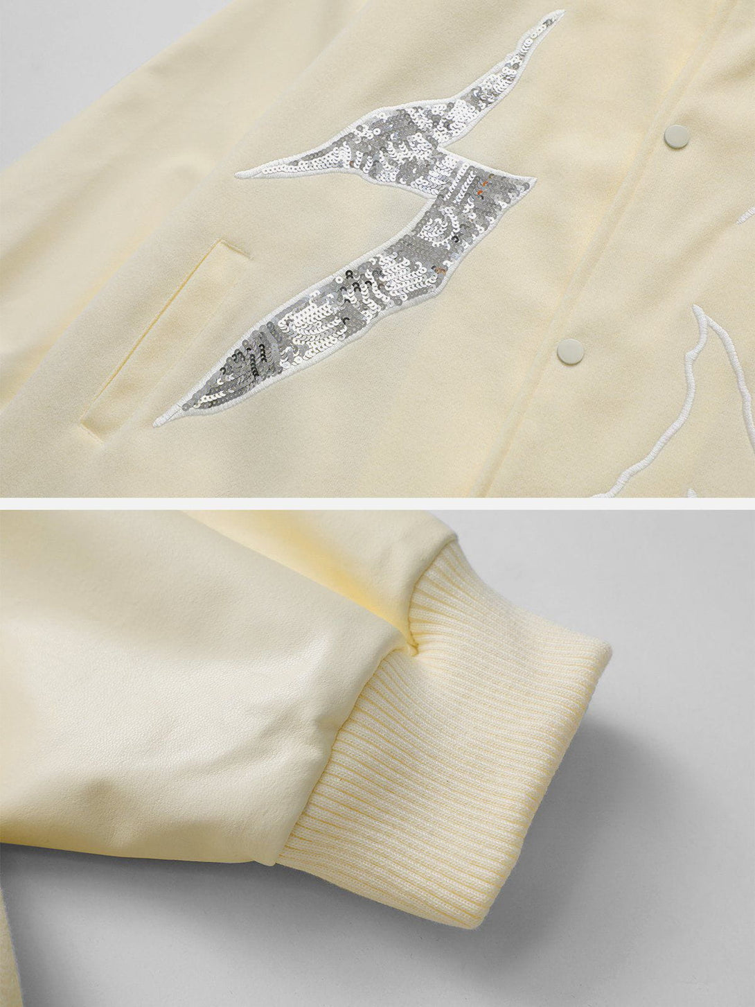 AlanBalen® - Sequin Embroidered Print Jacket AlanBalen