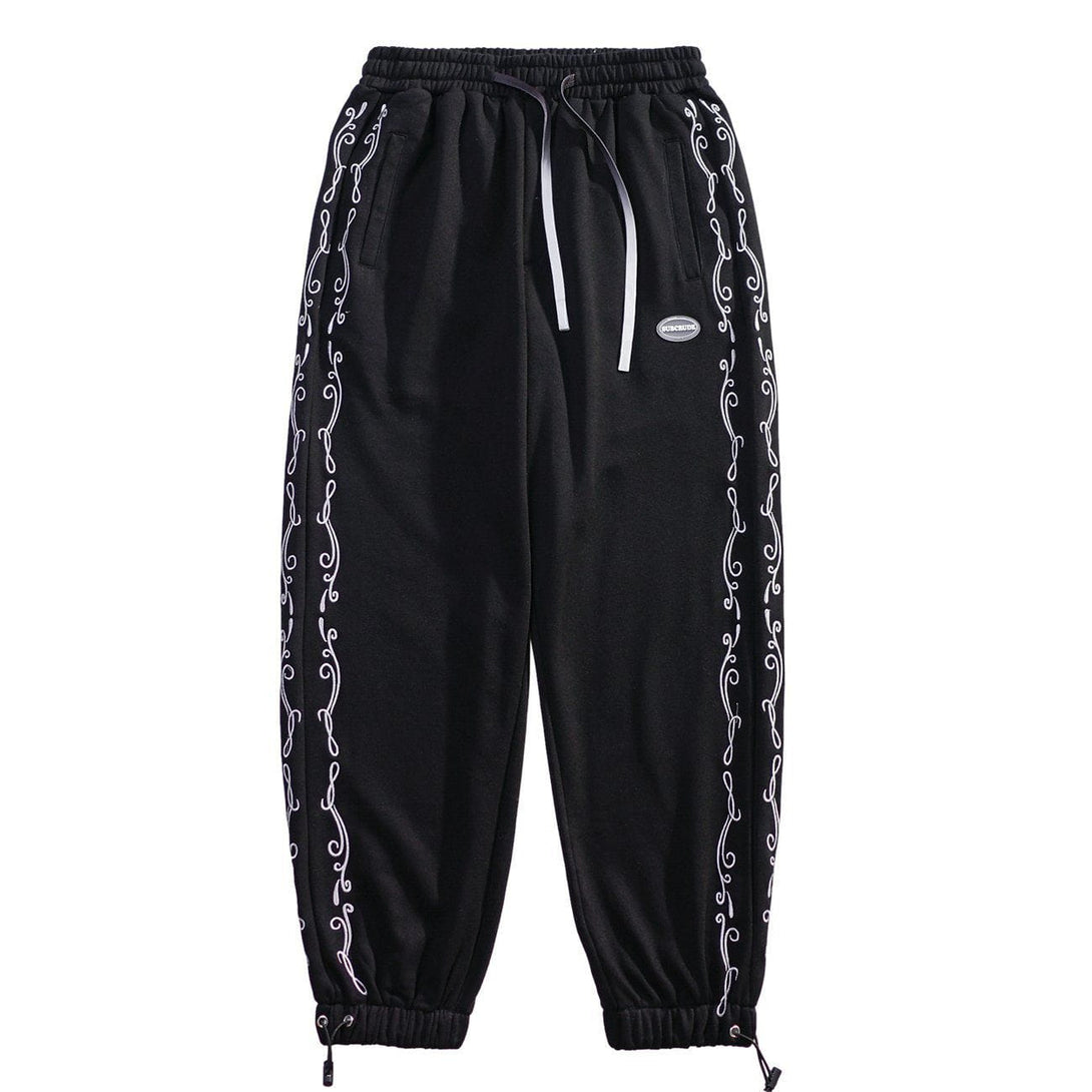 AlanBalen® - Side Bandana Print Drawstring Sweatpants AlanBalen