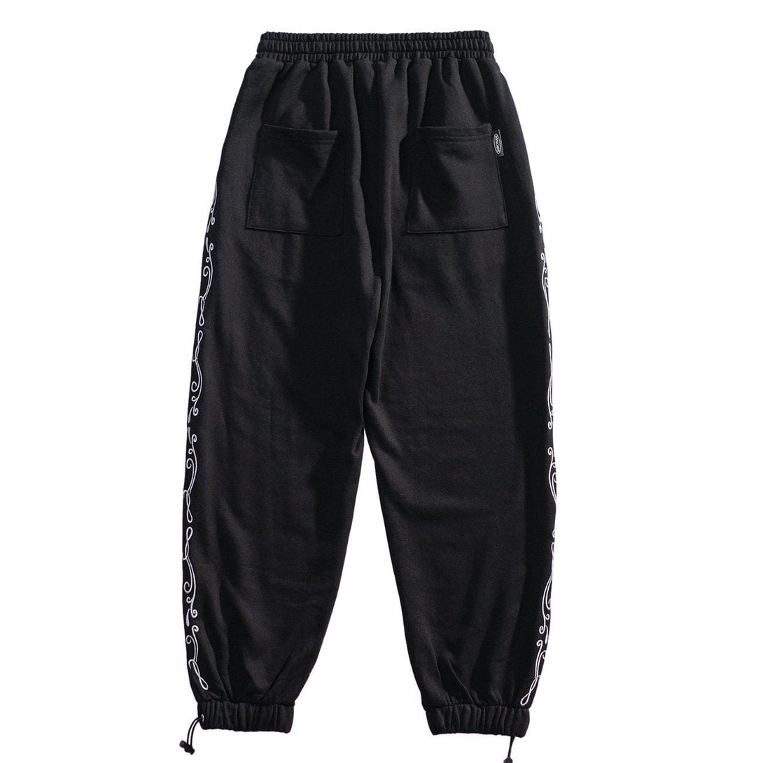 AlanBalen® - Side Bandana Print Drawstring Sweatpants AlanBalen