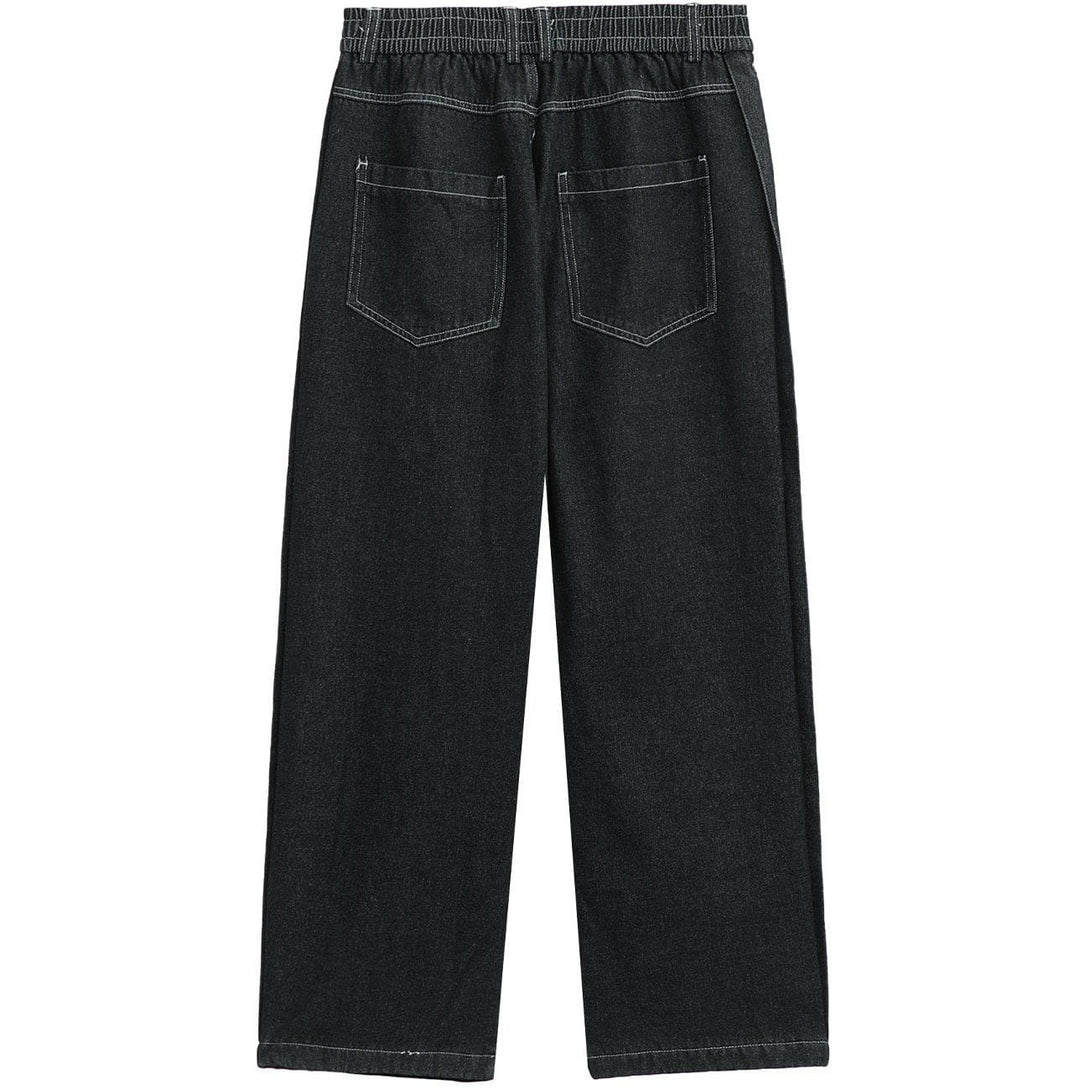 AlanBalen® - Side Buttoned Label Jeans AlanBalen