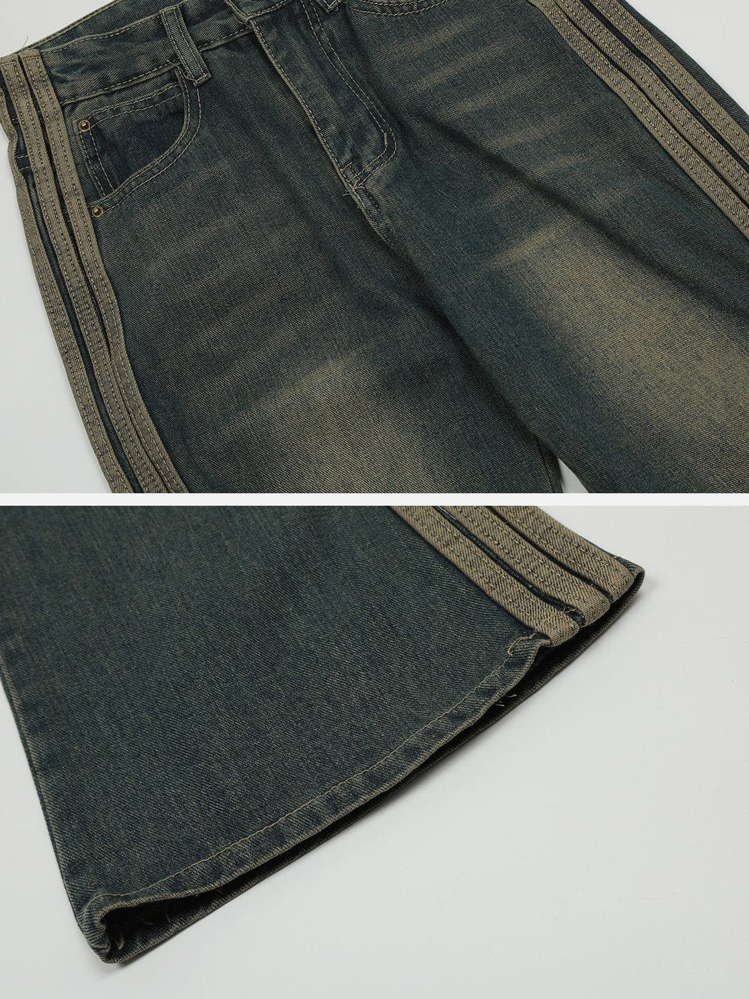 AlanBalen® - Side Patchwork Jeans AlanBalen