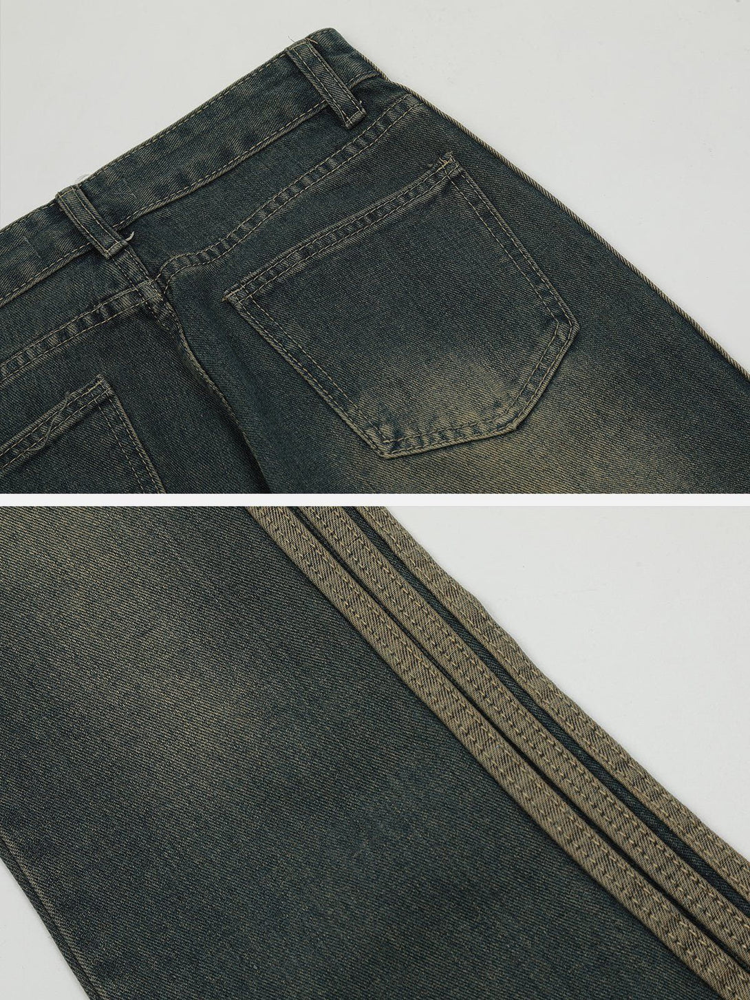 AlanBalen® - Side Patchwork Jeans AlanBalen