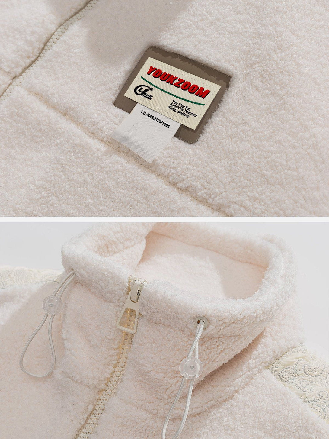 AlanBalen® - Side Sleeves Patchwork Sherpa Coat AlanBalen