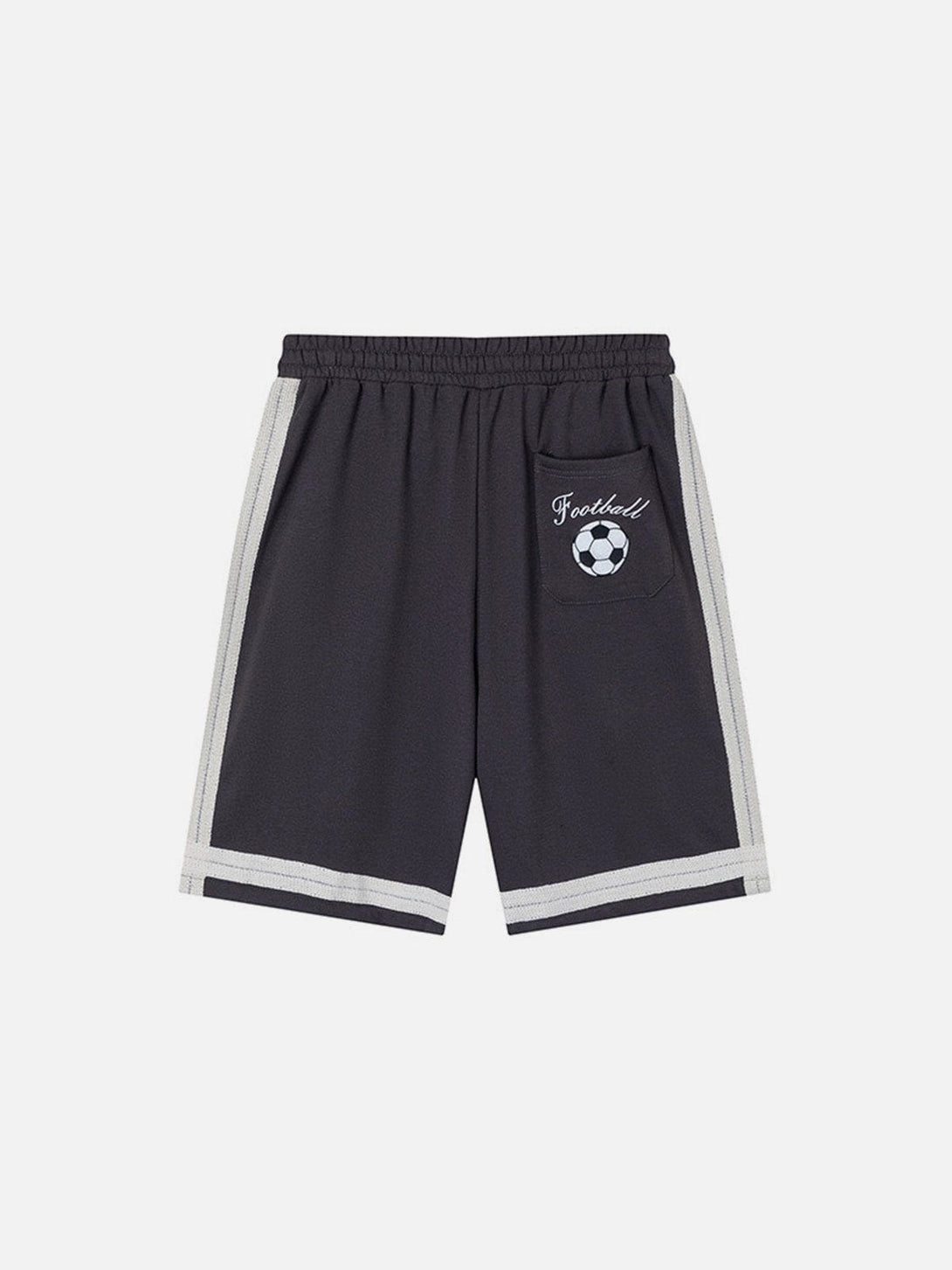 AlanBalen® - Side Stripe Football Print Shorts AlanBalen