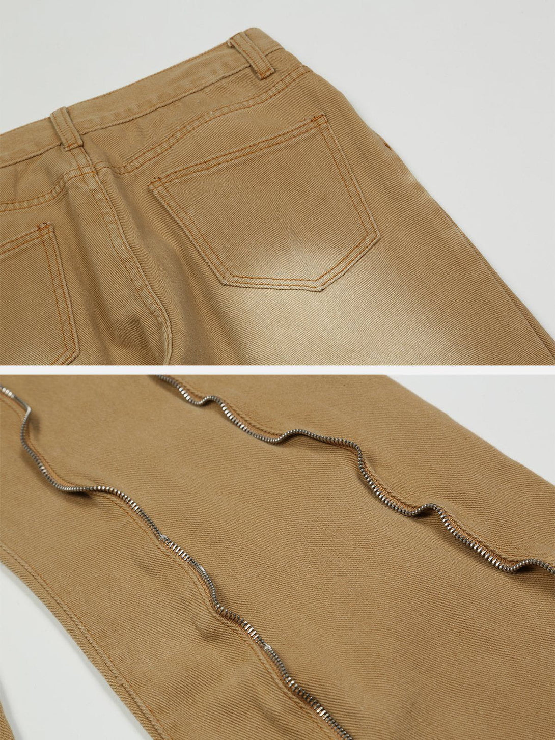 AlanBalen® - Side Zipper Washed Jeans AlanBalen