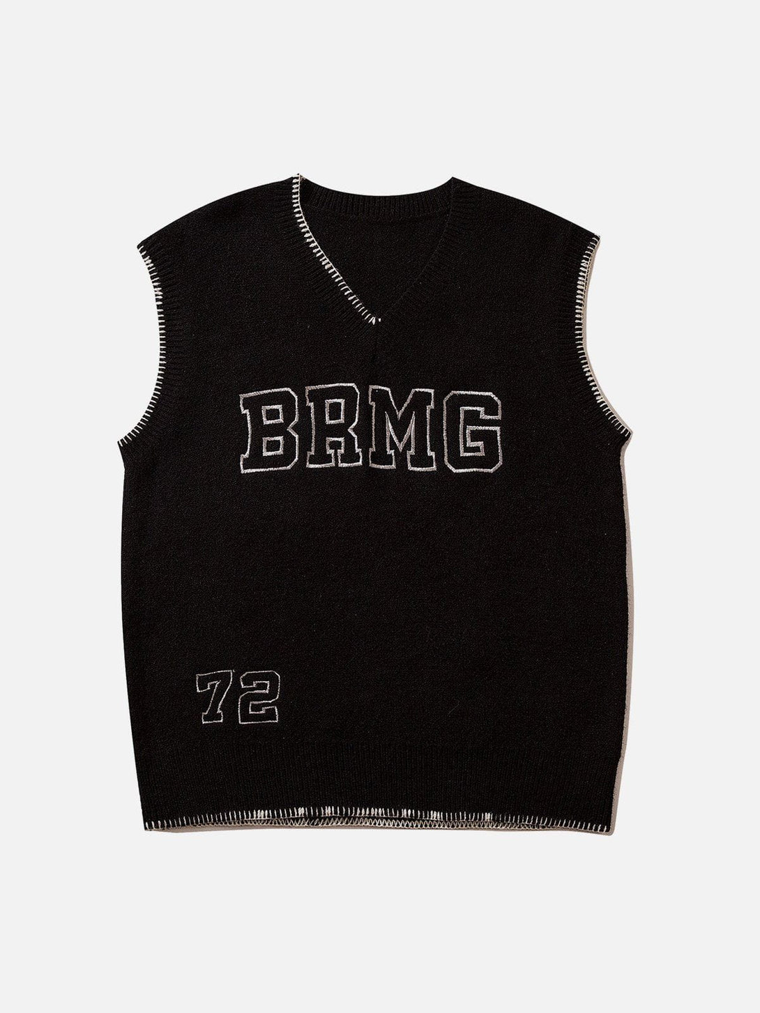 AlanBalen® - Simple Embroidered Letters Sweater Vest AlanBalen