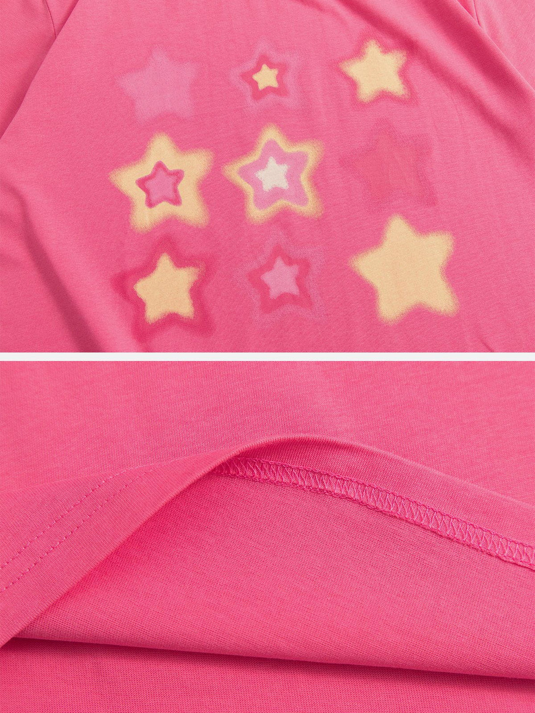 AlanBalen® - Simple Fuzzy Star Print Tee AlanBalen