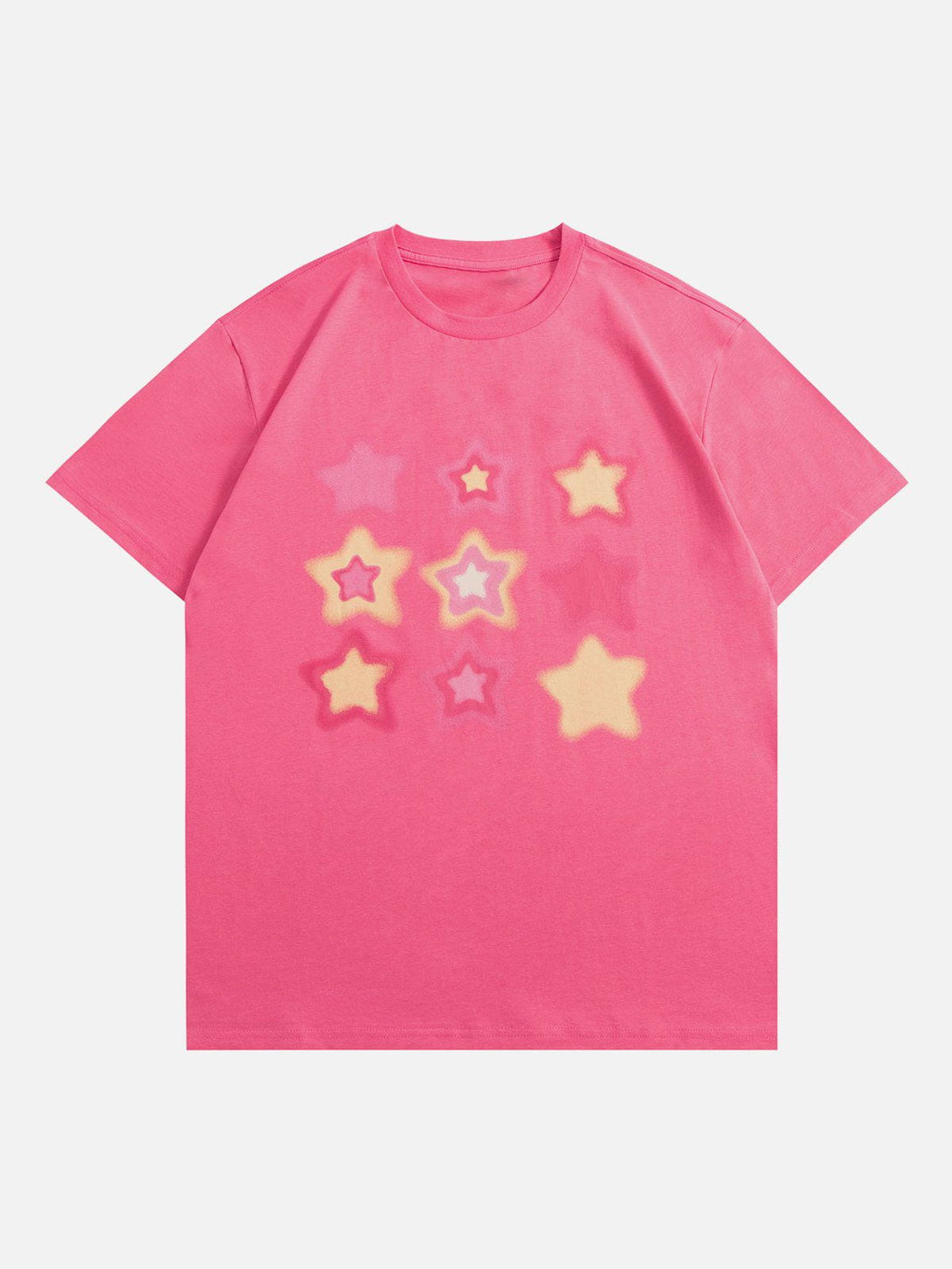 AlanBalen® - Simple Fuzzy Star Print Tee AlanBalen