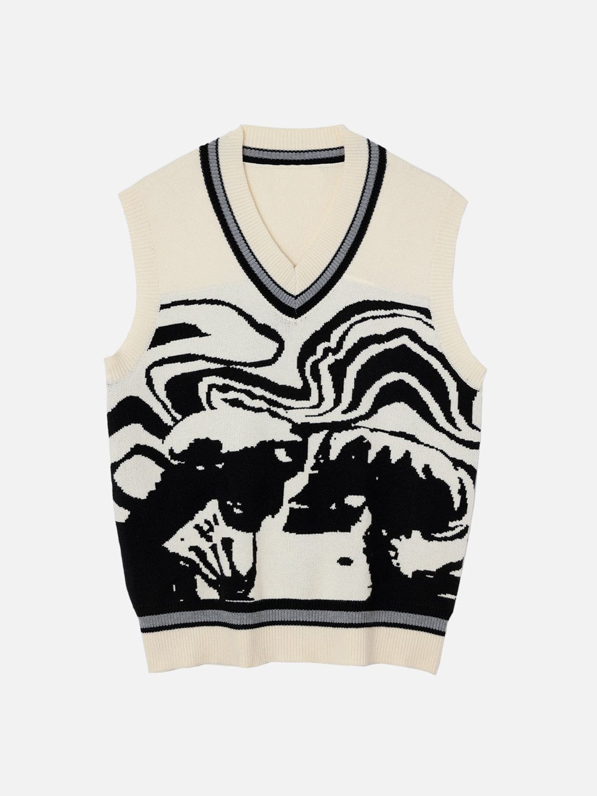 AlanBalen® - Skeleton Portrait Graphic Sweater Vest
