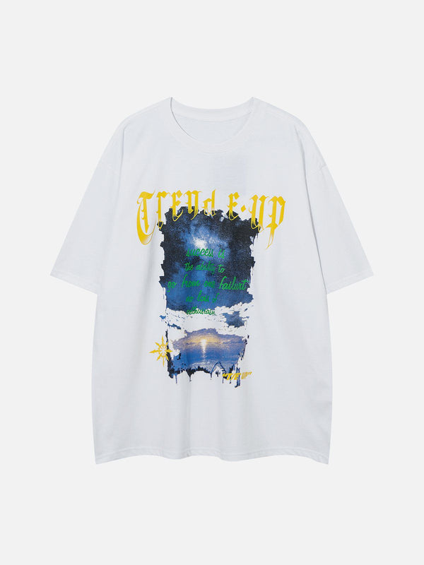 AlanBalen® - Sky Letter Print Tee AlanBalen