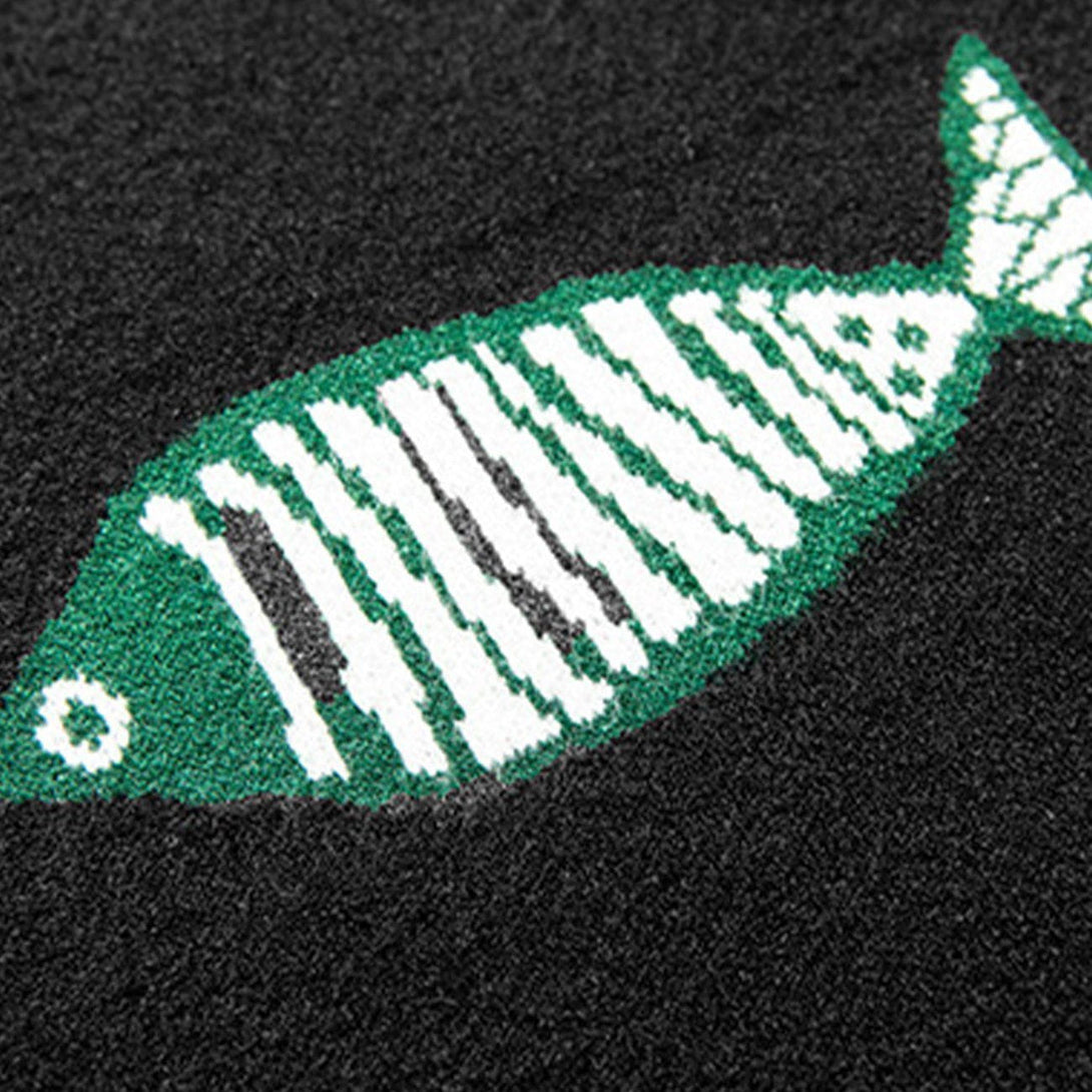 AlanBalen® - Small Fish Embroidery Knit Sweater AlanBalen