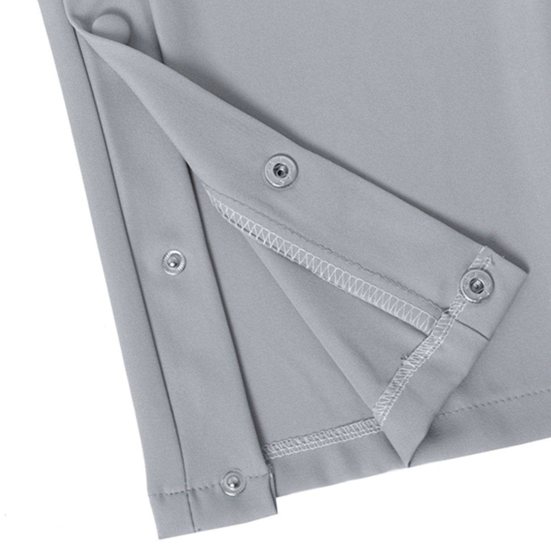 AlanBalen® - Solid Color Hem Button Pants AlanBalen