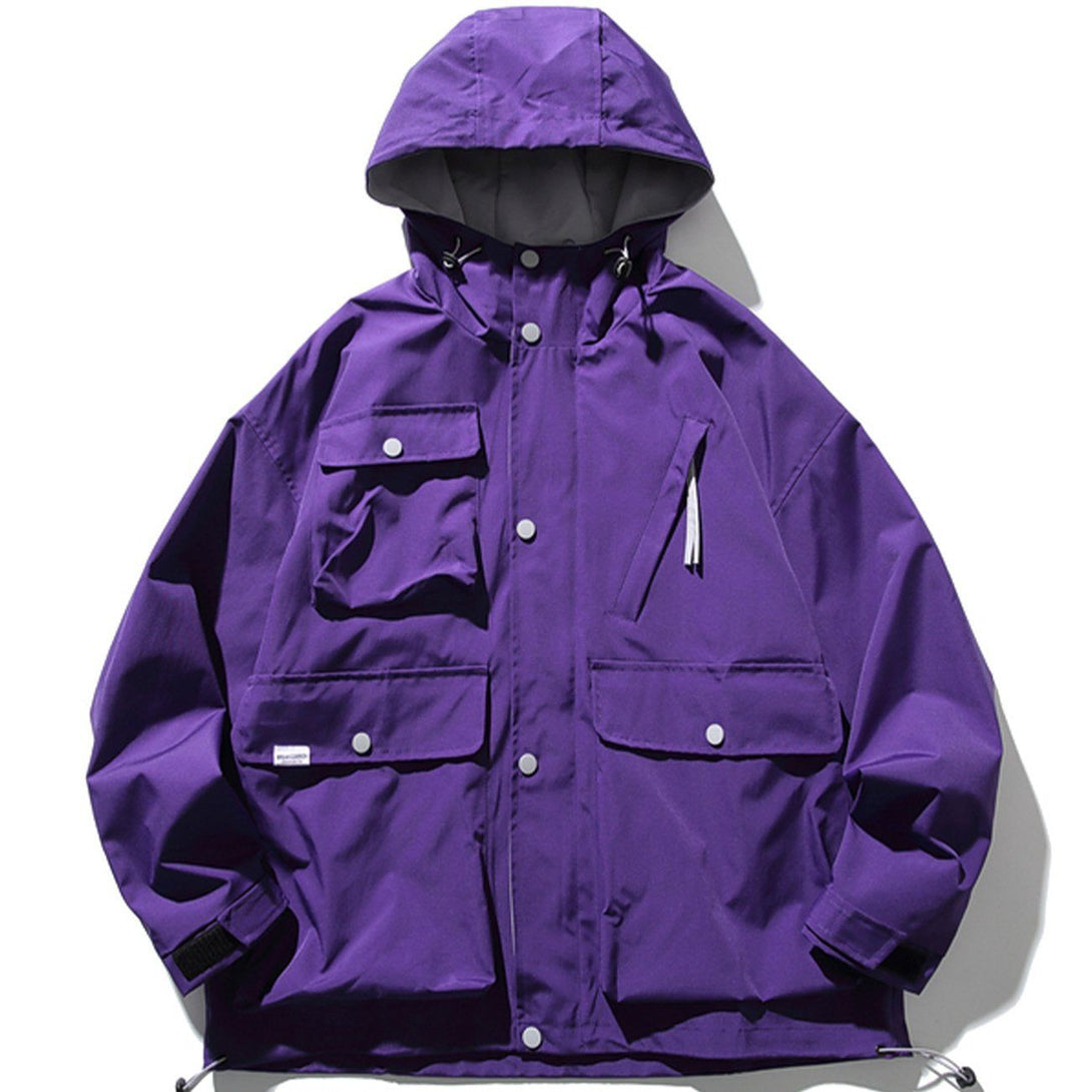 AlanBalen® - Solid Color Pocket Hooded Jacket AlanBalen
