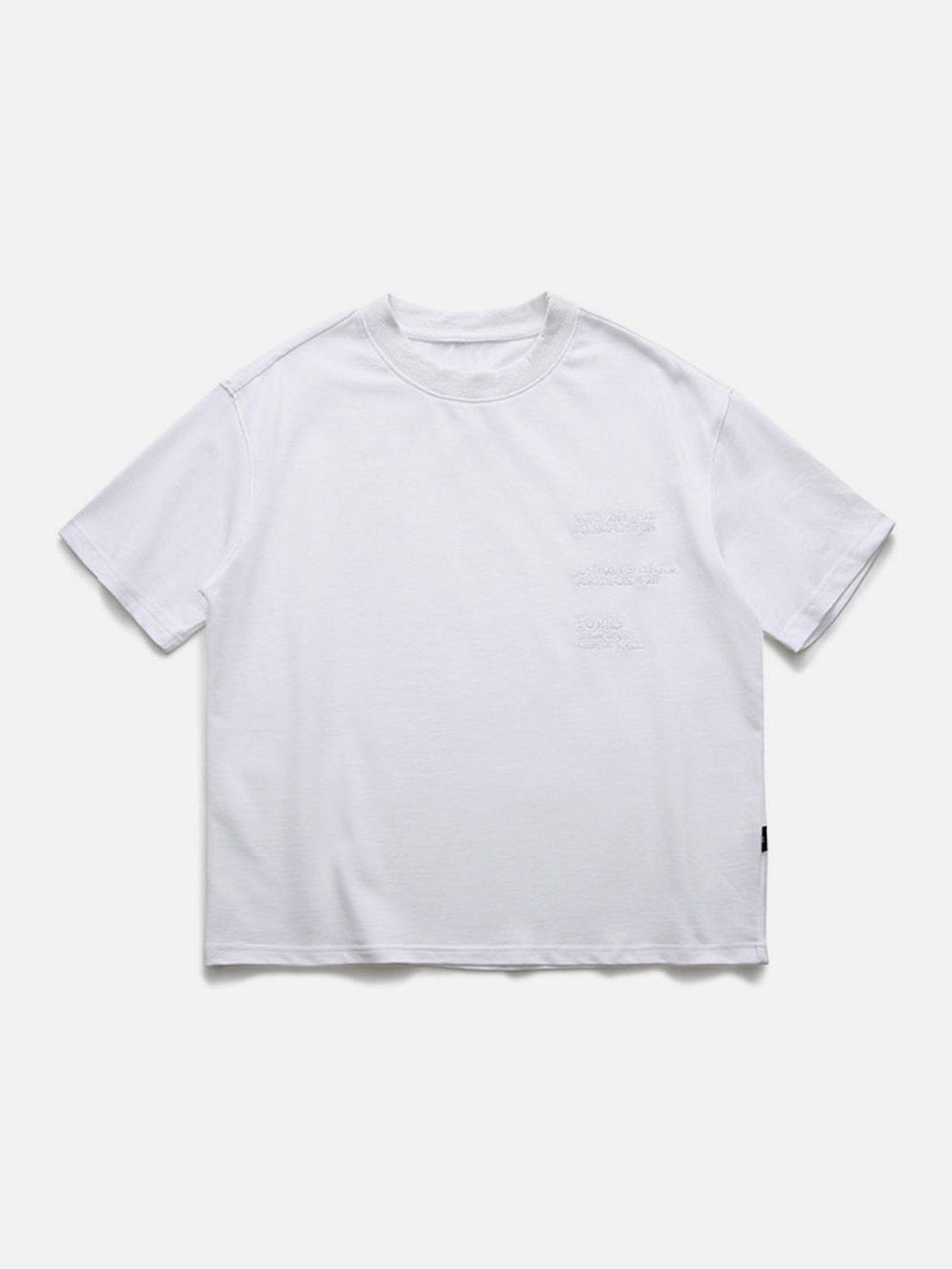 AlanBalen® - Solid Embroidery Letter Tee AlanBalen